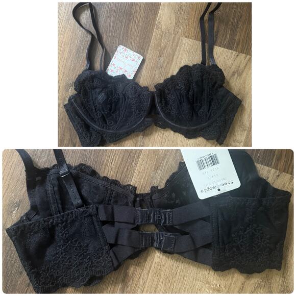 Free People Daydreamer Underwire Bra in Black - Picture 1 of 5